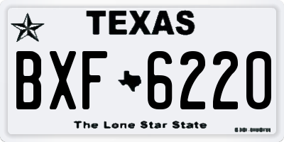 TX license plate BXF6220