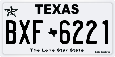 TX license plate BXF6221