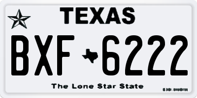 TX license plate BXF6222