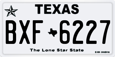 TX license plate BXF6227