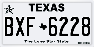 TX license plate BXF6228