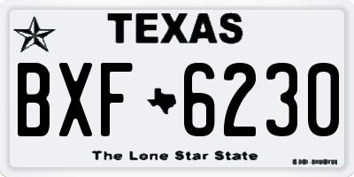 TX license plate BXF6230