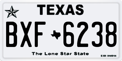 TX license plate BXF6238