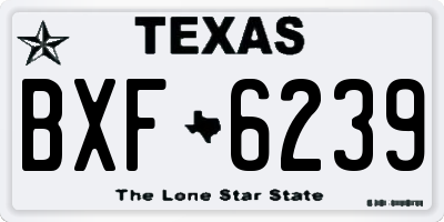 TX license plate BXF6239