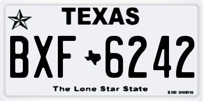 TX license plate BXF6242