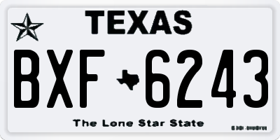 TX license plate BXF6243