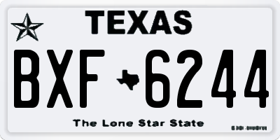 TX license plate BXF6244