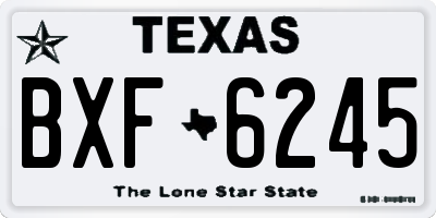 TX license plate BXF6245