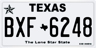 TX license plate BXF6248