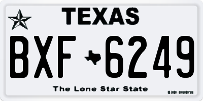 TX license plate BXF6249