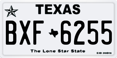 TX license plate BXF6255