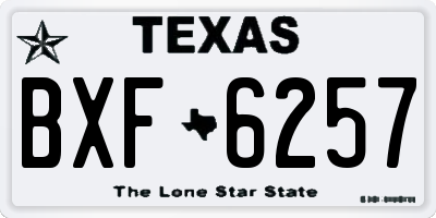 TX license plate BXF6257