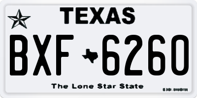 TX license plate BXF6260