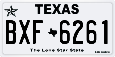 TX license plate BXF6261