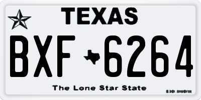 TX license plate BXF6264