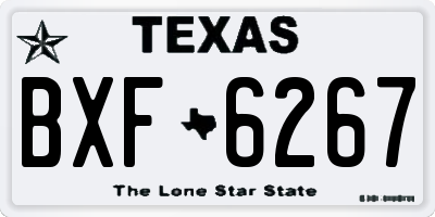 TX license plate BXF6267