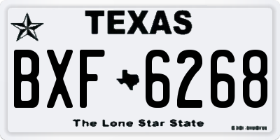 TX license plate BXF6268
