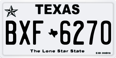 TX license plate BXF6270
