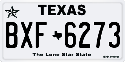 TX license plate BXF6273