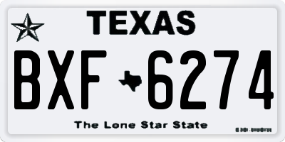 TX license plate BXF6274