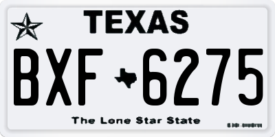 TX license plate BXF6275