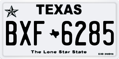 TX license plate BXF6285
