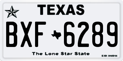TX license plate BXF6289