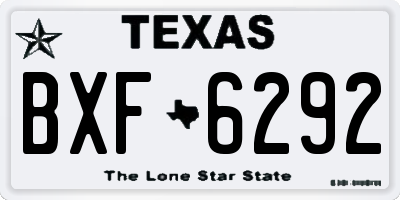 TX license plate BXF6292