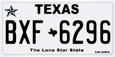 TX license plate BXF6296