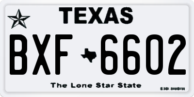TX license plate BXF6602