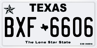 TX license plate BXF6606