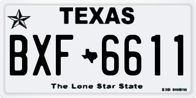 TX license plate BXF6611