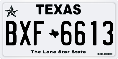 TX license plate BXF6613
