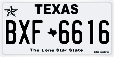TX license plate BXF6616