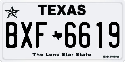 TX license plate BXF6619