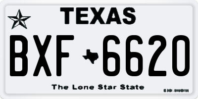 TX license plate BXF6620