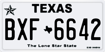 TX license plate BXF6642