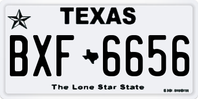 TX license plate BXF6656