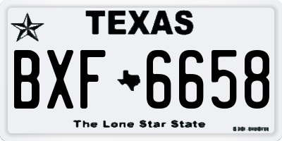 TX license plate BXF6658