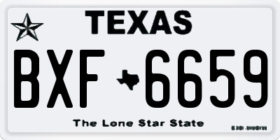 TX license plate BXF6659