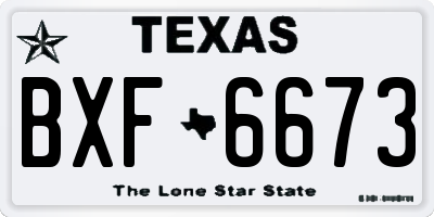 TX license plate BXF6673