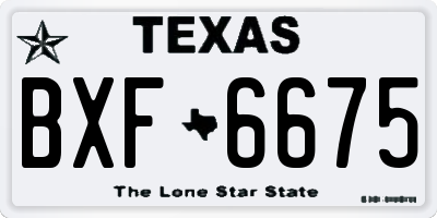 TX license plate BXF6675