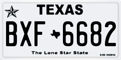 TX license plate BXF6682