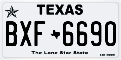 TX license plate BXF6690