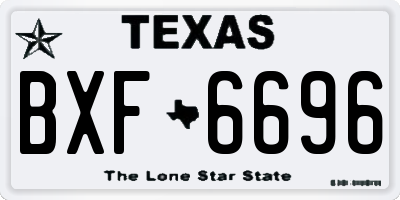 TX license plate BXF6696