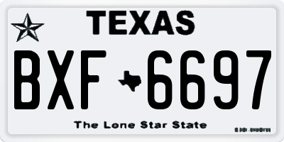 TX license plate BXF6697