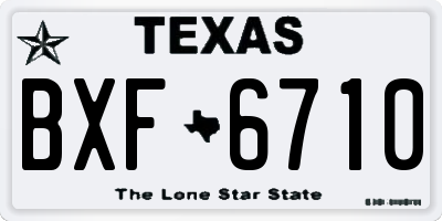 TX license plate BXF6710