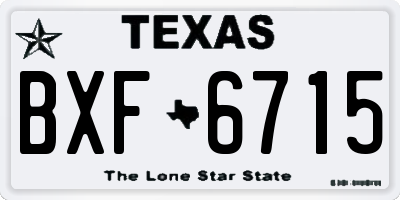 TX license plate BXF6715