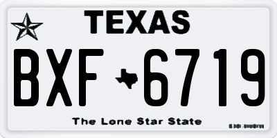 TX license plate BXF6719