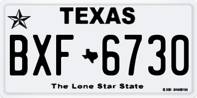 TX license plate BXF6730